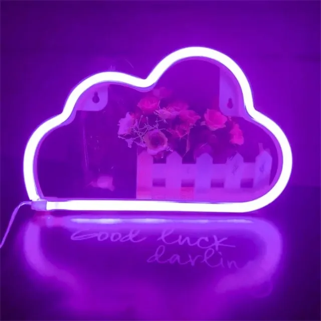 Led Cloud Design Neon Sign Night Light Art Decorative Lights Plastic Wall  Lamp For Kids Baby Room Holiday Party Wedding Lighting | Lazada PH