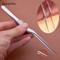 13.5cm Ear Nose Earpick Wax Removal Forceps Angled Clamp Nasal Tool Curved Earwax Tweezers Clip Eyelash Remover Cleaner Tweezer