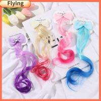 FLYING ของขวัญ หมวกเด็ก การไล่ระดับสี ปิ่นปักผมเด็ก สาวผ้าโพกศีรษะ Bowknot วิกผม Hairpins กิ๊บติดผมโบว์