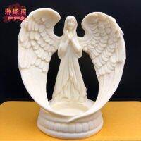 ▥♞☞ Ivory Angel Wings เครื่องประดับความงาม Angel Beauty Girl หัตถกรรมตกแต่งบ้าน Bogu Rack Gift