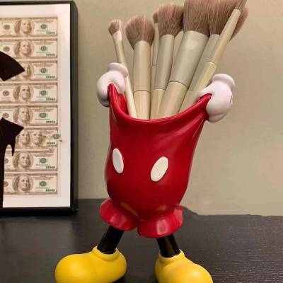 HZ Mickey storage container ceramic Cute pencil case Makeup brush holder Tabletop decoration ZH