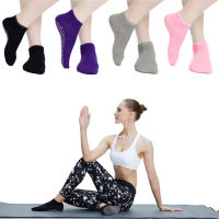 Pilates Ballet Barre Yoga Socks - 4 Pack Non Skid Sticky Grippers Socks for Women Trampoline Gym Sports