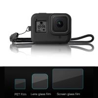 【High-quality】 สำหรับ Gopro ฮีโร่8ชุดซิลิโคน/ฟิล์มป้องกันฟิล์มกระจกนิรภัย/สายรัดข้อมือสำหรับ Gopro 8อุปกรณ์เสริมสำหรับกล้อง