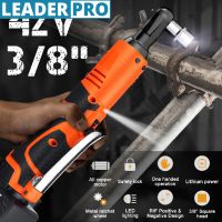 42V 90Nm Torque Electric Wrench 110-220V 3/8 Cordless Ratchet Wrench With LED Light Rechargeable 8000mAh Power Tool