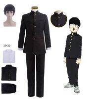 อะนิเมะ Kageyama Shigeo คอสเพลย์คอสเพลย์ชุดม็อบ Psycho 100 Mobu Saiko Hyaku Men Zhongshan ชุดสูทสีดําชุดเครื่องแบบฮาโลวีนปาร์ตี้ของขวัญ