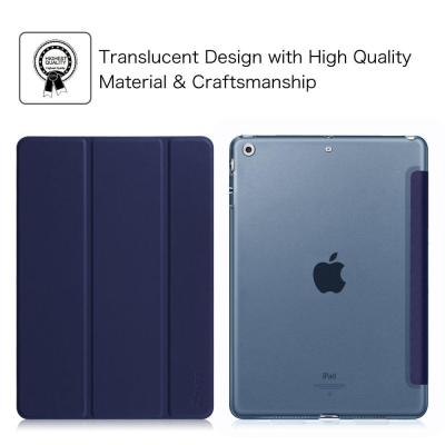 Case cool cool Case iPadAir iPadair1 Case  เคสไอแพดแอร์ 1 iPad Air 1 Magnet Transparent Back case (Dark blue/สีน้ำเงิน)