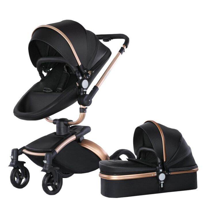 Baby Stroller 3 In 1 Multi-Functional High Landscape Lying Or Dampening ...