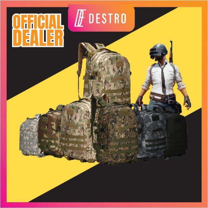 Destro Army Military 3P PUBG Attack Tactical Backpack 40L Outdoor Travel Bag Beg Tentera Beg