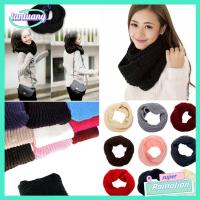 TANTUANG Long Warm Infinity Circle Cable Neck Cowl Collar Shawl Knitting Wool Scarf