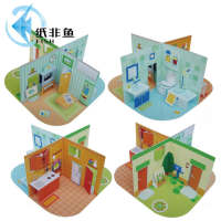 Paper Non-Fish Creative Home Indoor Card Folding Book DIY Handmade Three-Dimensional Paper Mold Handmade