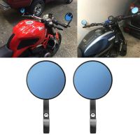 Motorcycle rear view mirror Black 78" Round CNC Cafe racer parts motorcycle side mirror bar end motorbike For Honda Black