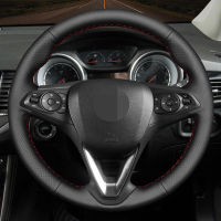 DIY Black Faux LeatherCar Accessories Steering Wheel Cover For Opel Astra K Corsa E Karl Crossland X Grandland Insignia Zafira