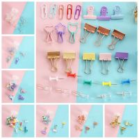 Foldback Clip Clear Binder Clips Binding Supplies Long Tail Clip Thumbtack Binder Metal Stationery Push Pins Paper Clip Student Clips Pins Tacks