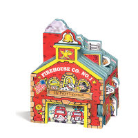 English original genuine workman mini house firehouse Co. No. 1 mini house series fire station modeling Book cardboard toy book
