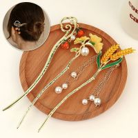 【YF】☍♘✇  Chinese Hairpins Hair Stick Metal Glaze Fork Chopsticks Woman Jewelry Accessories 2022