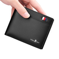 WilliamPolo short Wallet mens slim Credit Card Holder Genuine Leather mini Multi Card Case Slots Cowhide Leather Wallet