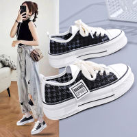 2023 Summer New Korean Style Canvas Shoes Female Students White Shoes Casual Shoes Ins Trendy Sneakers Womens Street Shoes K901