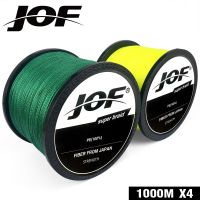 JOF เอ็นตกปลา1000เมตรคาร์พตกปลาพีอีสายถัก4เส้นใยแข็งแรง10-82LB แข็งแรงเกมน้ำเค็ม