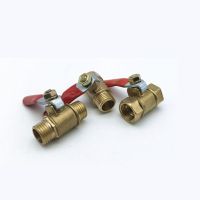 (วาล์ว) 1/8 "1/4" 3/8 "1/2" BSP ด้ายสำหรับท่านชายหญิงสองทางทองเหลืองนิวเมติกปิดบอลวาล์วปลายบากท่อหัวเปลี่ยนสาย VGA อะแดปเตอร์วาล์ว