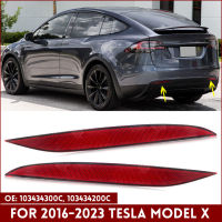 สำหรับ Tesla รุ่น X 2016-2021ด้านหลังซ้ายหรือขวาสีแดงกันชน Reflex Reflector Light โคมไฟพลาสติก1034342-00-C 1034343-00-C