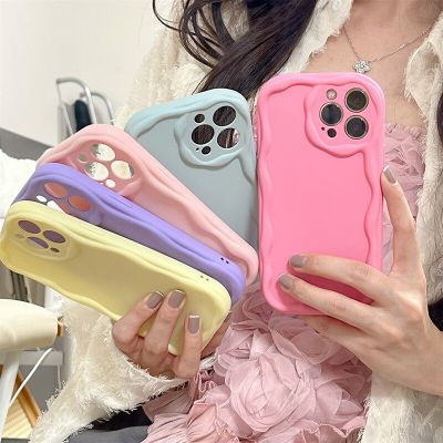 Cute Candy Curly Wavy Phone Case For iPhone 14 13 12 11 Pro Max XS X XR 7 8 Plus SE 2022 Soft Silicone Bumper Protective Cover