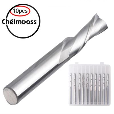 ChgImposs เครื่องมือสำหรับงานไม้ใบเลื่อยเกลียวสองด้าน10ชิ้นบิตส์เตอร์หัวแบนเหล็กทังสเตน