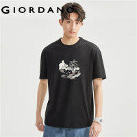 GIORDANO Men Art Series T-Shirts Summer 100% Cotton Tshirts Short Sleeve Comofrt Crewneck Fashion Casual Print Tee 91093110