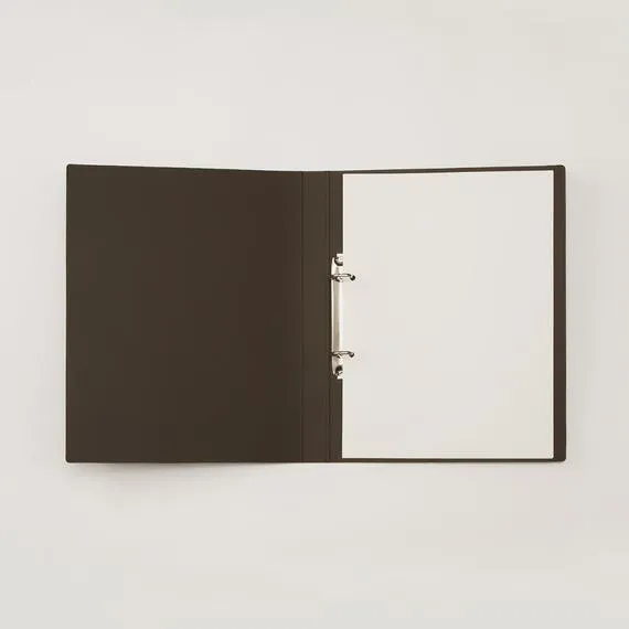 [Muji] 2Ring Binder A4 (Charcoal Grey/Natural Brown) Lazada PH