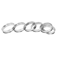 6 PCS Cooking Round Cake Ring Mold, Stainless Steel Muffin Tart Rings, Metal Double Rolled Crumpet Circular Pastry