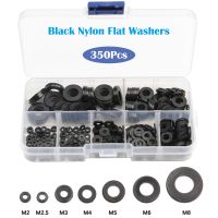 350pcs Nylon Plastic Rubber Flat Insulation Washer M2 M2.5 M3 M4 M5 M6 M8 Spacers Seals Plastic Washers Set Gaskets Ring Kit