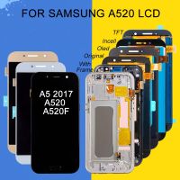 ZZOOI 5.2 Inch Amoled A520 Display For Samsung Galaxy A5 2017 LCD Touch Screen Digitizer Panel Assembly A520F Free Shipping With Frame