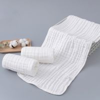 ❒卐◑ 1PCS Baby Rectangular Bath Towel 6-layer Gauze Super Soft Absorbent Face Towel 35x75