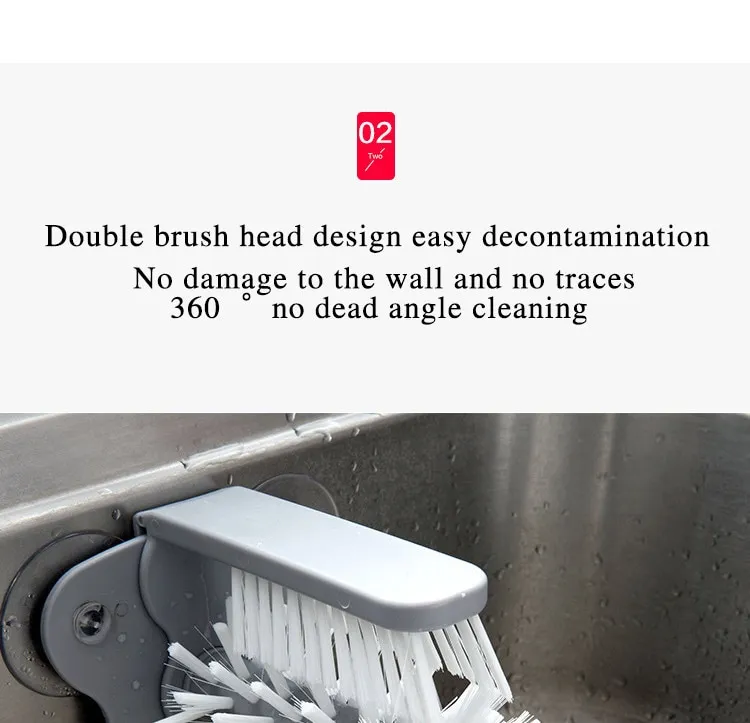 Sink Water Bottle Cleaning Brush Glass Cup Brush Goblet Mugs Cleaner Strong  Suction Lazy Clean Brush Cup Glass Bar Kitchen Tools