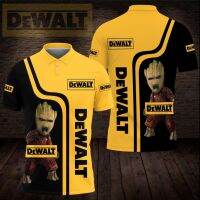 (ALL IN STOCK XZX)   DeWalt Personalized Name Car 3D Polo Shirts For Men And Women 0126  (Free customized name logo for private chat, styles can be changed with zippers or buttons)