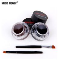 เจลเขียนคิ้ว เจลอายไลเนอร์ 2ตลับกันน้ำ24ชม Music Flower 24 Hours Longwear Gel Eyeliner ที่เขียนคิ้ว อายไลเนอร์