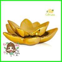 เชิงดอกบัวเซรามิก CLAIRE 5 นิ้ว สีทองLOTUS SHAPED CANDLE HOLDER CLAIRE CERAMIC 5" GOLD **โปรโมชั่นสุดคุ้ม โค้งสุดท้าย**