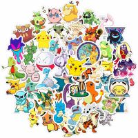 【LZ】☎  50 Folhas de Pokémon Bagagem Adesivos Laptop Adesivos Graffiti Dos Desenhos Animados Kid Gift Brinquedos