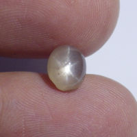 พลอย สตาร์ แซฟไฟร์ ดิบ ธรรมชาติ แท้ ( Unheated Natural Yellowish White Star Sapphire ) หนัก 1.90 กะรัต