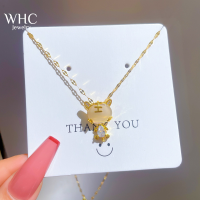 WHC Jewelry ใหม่ล่าสุด 14K ทองฝังโอปอลเสือจี้หรูหราสแตนเลสสร้อยคอ Zodiac ปี Gift