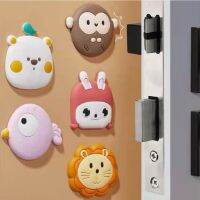 Cute Cartoon Mute Silicone Door Stopper Crash Pad Wall Protector Door Stops Handle Bumper Guard Anti-slip Shockproof Crash Pad Decorative Door Stops