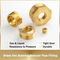 Brass Hex Bushing Reducer Pipe Fitting 1/4 To 1 Female To Male Threaded Reducing Copper Water Gas Adapter Coupler Connector