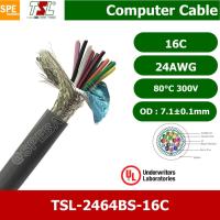 [ 1 เมตร ] TSL UL2464 16C สายคอมพิวเตอร์ 16C 24AWG UL2464 300V 80C สายมัลติคอร์ สายคอร์ TSL สายคอมพิวเตอร์ สายมัลติคอร์ UL2464 แบบชีลถัก 20C x 24AWG TSL สายคอมพิวเตอร์ สายมัลติคอ UL2464 Braid Shield Mylar Foil แบบชีลถัก 24AWG Multicore 2464 cableTSL สายคอ