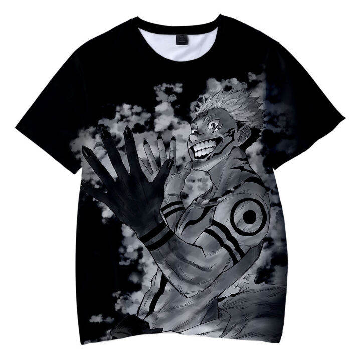 เสื้อยืดแขนสั้นพิมพ์ลาย-jujutsu-kaisen-สําหรับผู้ชาย