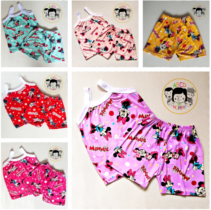 Terno / Sando for kids girl Short and Sando 6mos-2yrs old MINNIE MOUSE ...