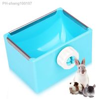 Pet Feeding Bowl Rectangle Plastic Fix Cage Food Water Feeder Bowl For Rabbits Cats Bird Pet Food Bowls Dropshipping