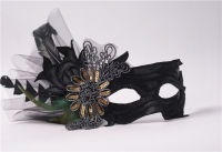 ? Side Flower Black Feather Lace Halloween Beauty Half Face Fake Mask Masquerade Party Stage Christmas Mask