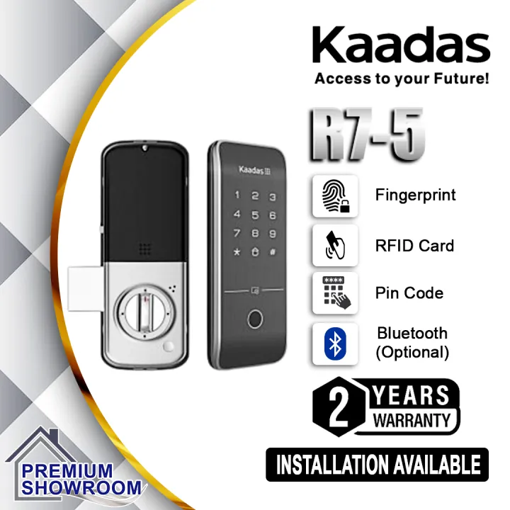 KAADAS R75 Fingerprint Rim Digital Door Lock Lazada