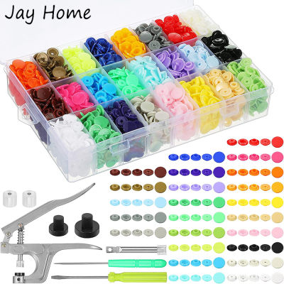 360 Sets Plastic Snap Buttons No-Sew Snap Fastener 24 Colors T5 Snaps with Snap Pliers Kit for Sewing Clothing Crafting Supplies