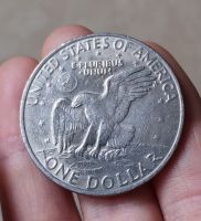 38มม. 1972 Eisenhower Dollar1อเมริกาเหรียญเก่าไม่บ่อยนักเหรียญที่ระลึกรุ่น100% จริง