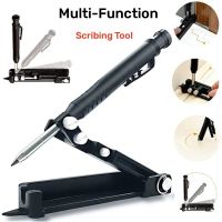 Multifunction Scribing Tool Aluminum Alloy Scribe Tool With Deep Hole Pencil DIY Woodworking Scribe Gauge Contour Measuring Tool Shoes Accessories